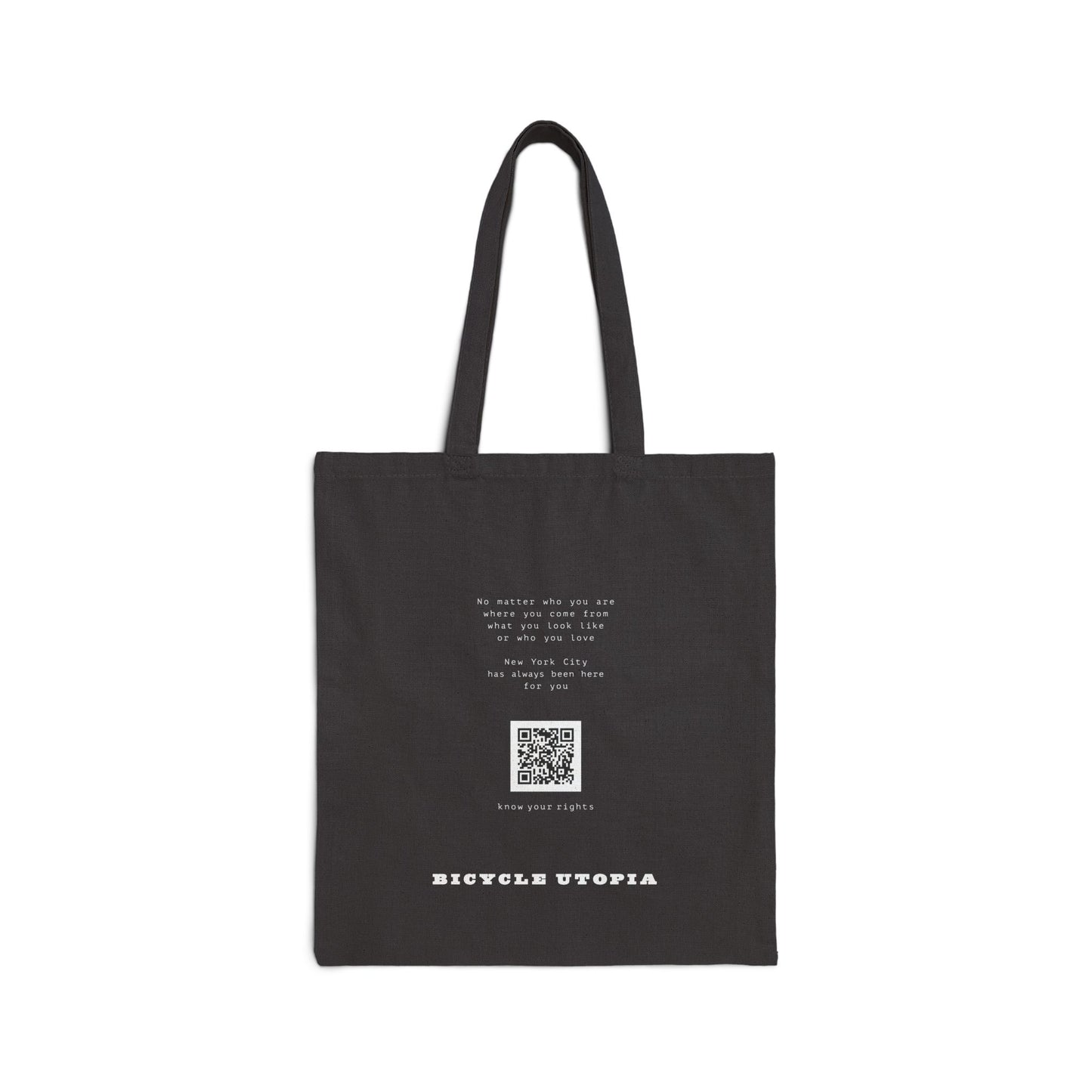 NYC ❤️ You Black Cotton Canvas Tote Bag - Mandarin