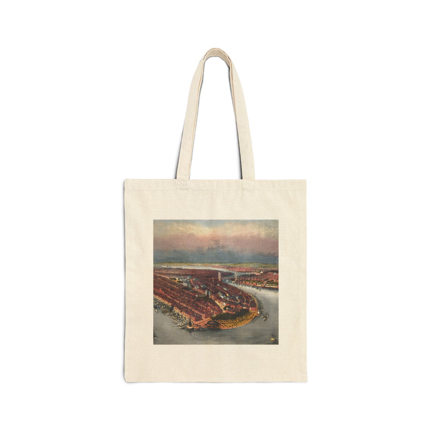 Vintage New York, NY 1874 Cotton Canvas Tote Bag