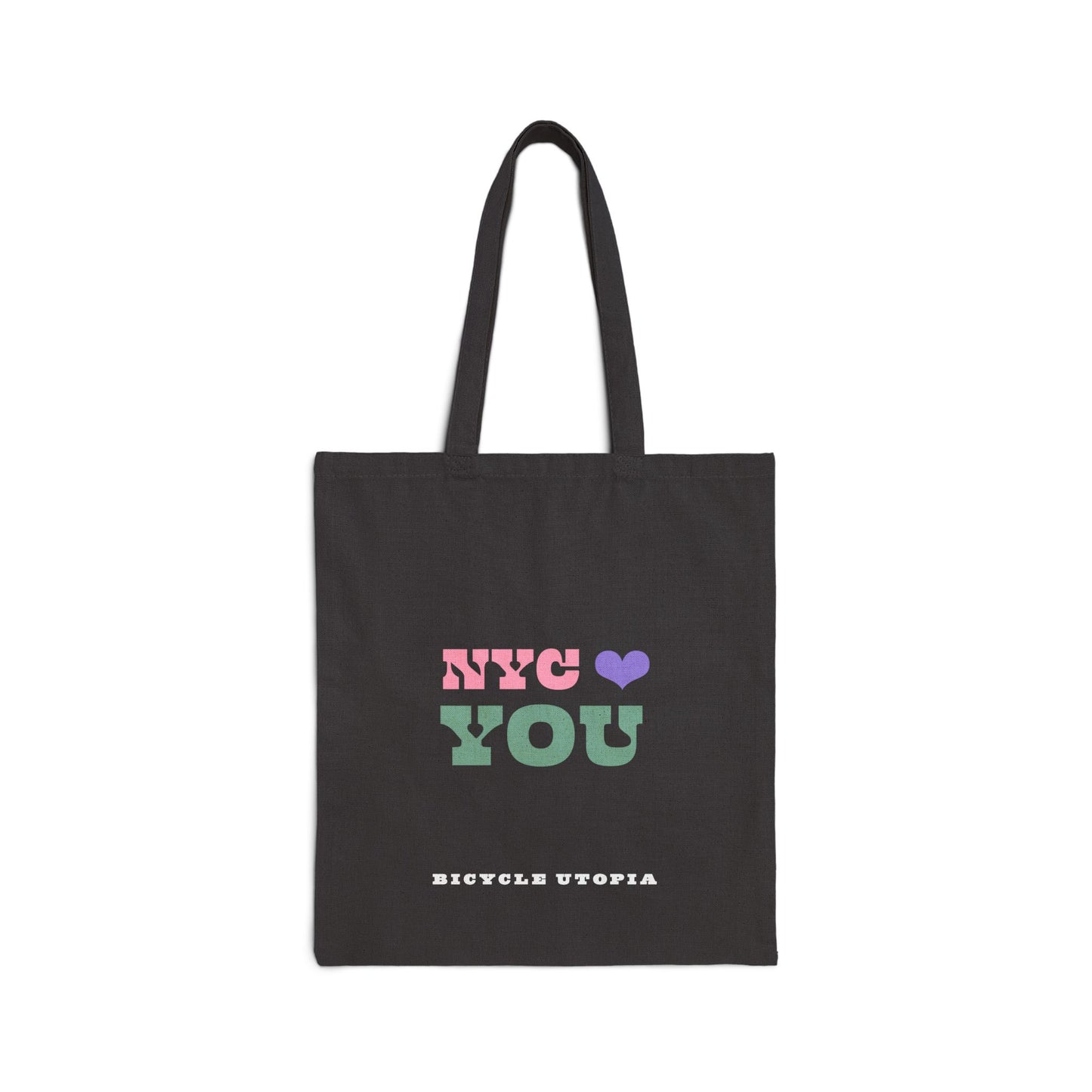 NYC ❤️ You Black Cotton Canvas Tote Bag