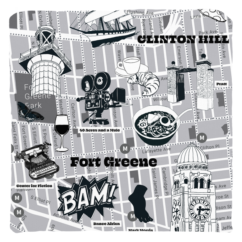 Brooklyn Fort Greene 18"x18" Throw Pillow