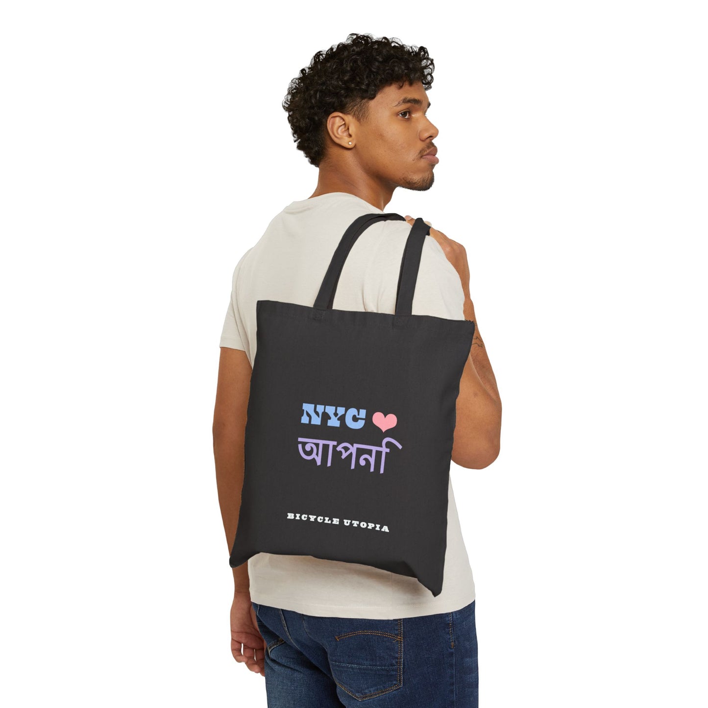 NYC ❤️ You Cotton Canvas Tote Bag - Hindi