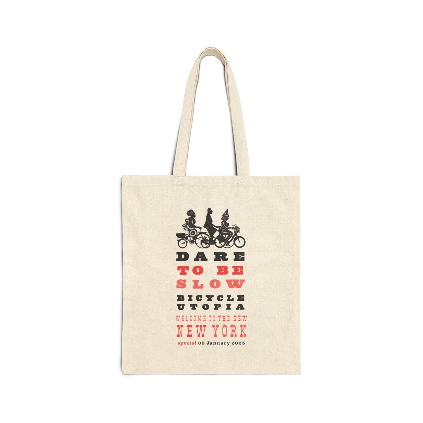 Dare To Be Slow Cotton Canvas Tote Bag