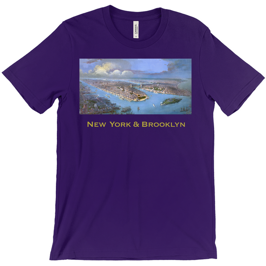 New York & Brooklyn Vintage Tee-Purple