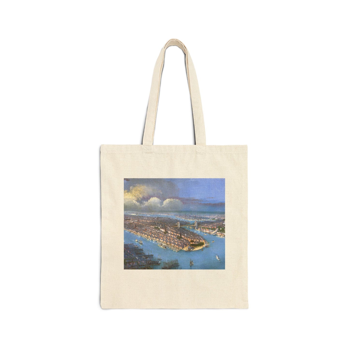 Vintage New York & Brooklyn Cotton Canvas Tote Bag Tote