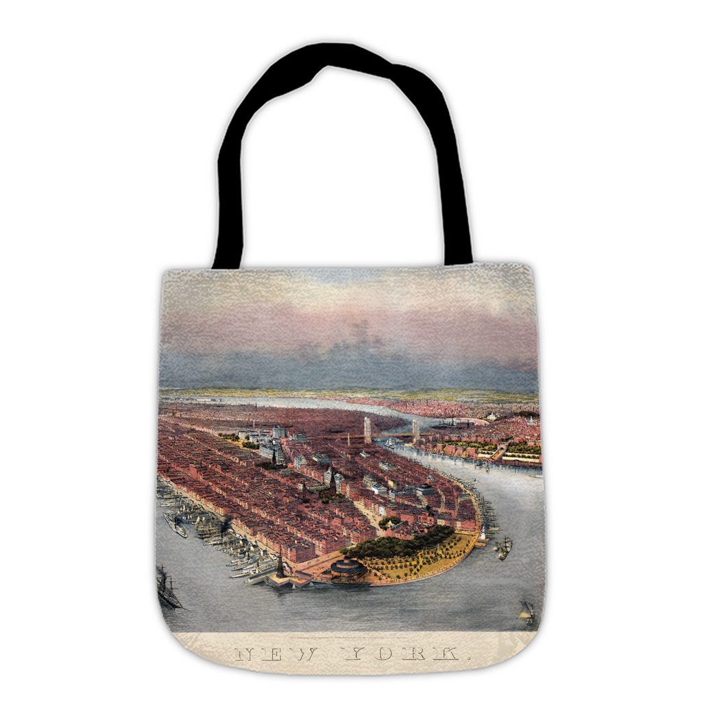 Vintage New York, NY 1874 Large Woven Tote