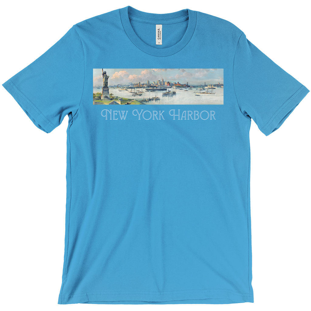 New York Harbor Vintage Tee - Dusty Blue