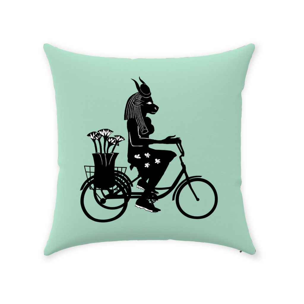 Hathor  Bike Life 14"x14" Throw Pillow