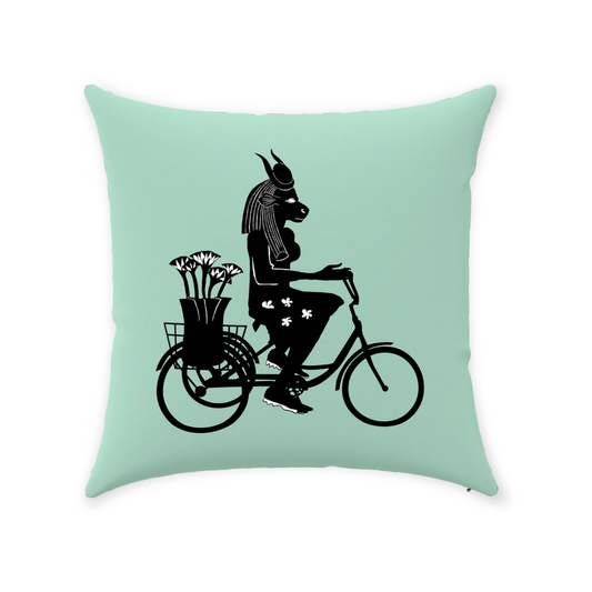 Hathor  Bike Life 14"x14" Throw Pillow