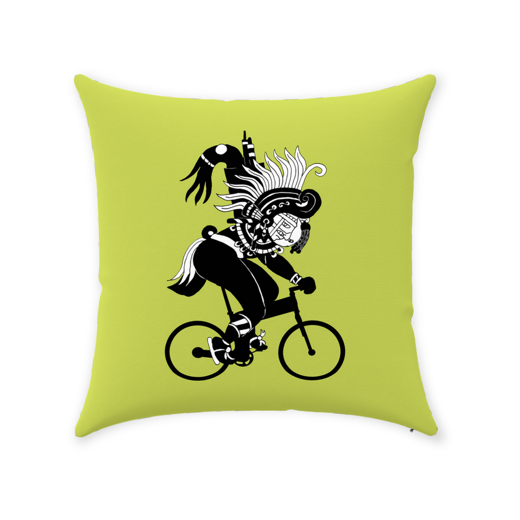 Tecciztecatl Bike Life 14"x14" Throw Pillow