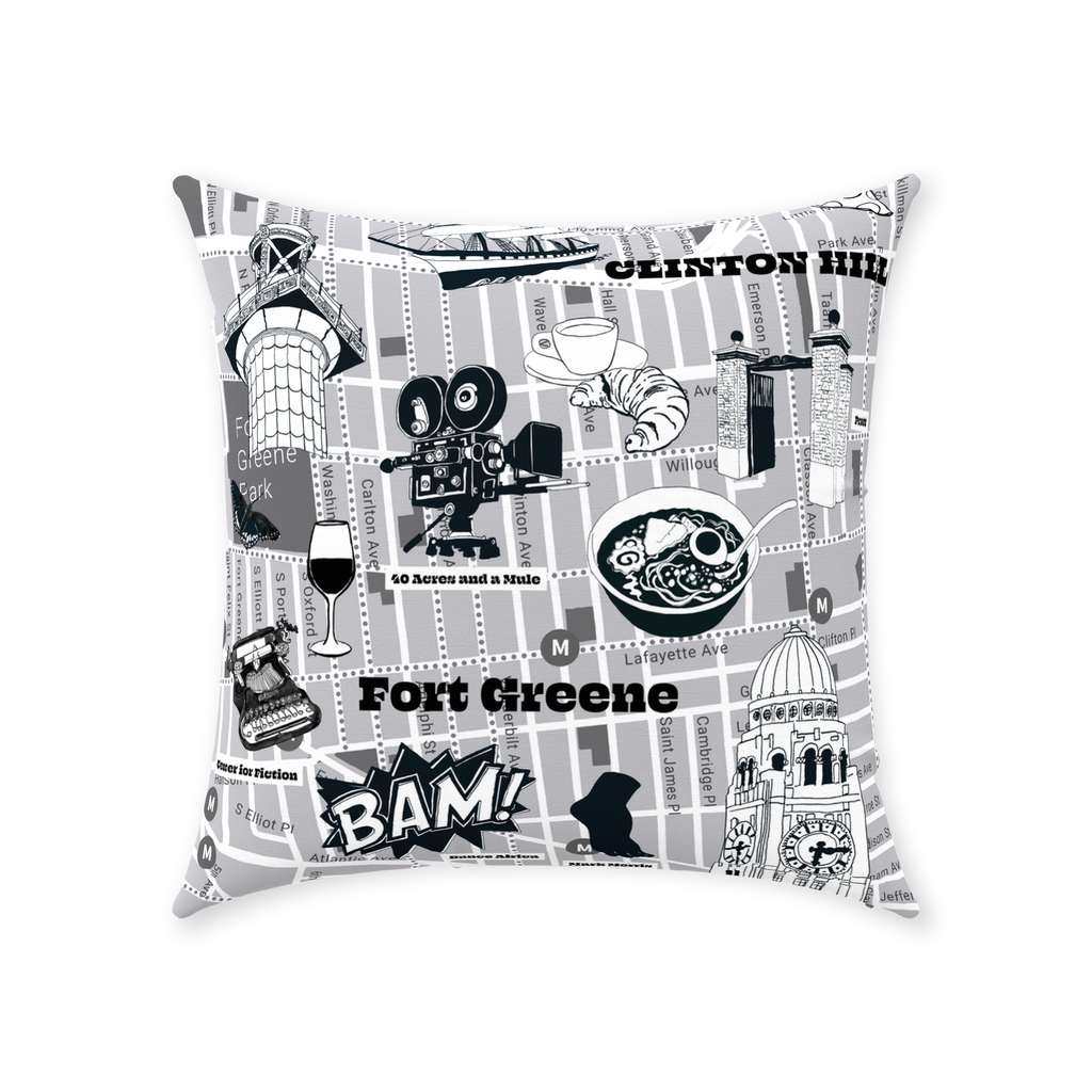 Brooklyn Fort Greene 18"x18" Throw Pillow-Spike Lee Edition