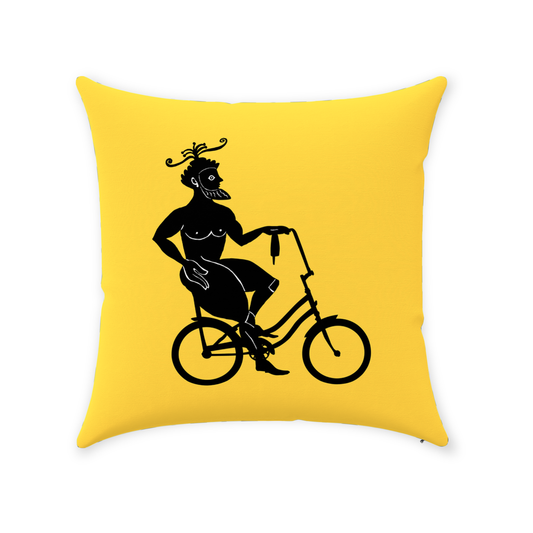 King Serapis Bike Life 14"x14" Throw Pillow