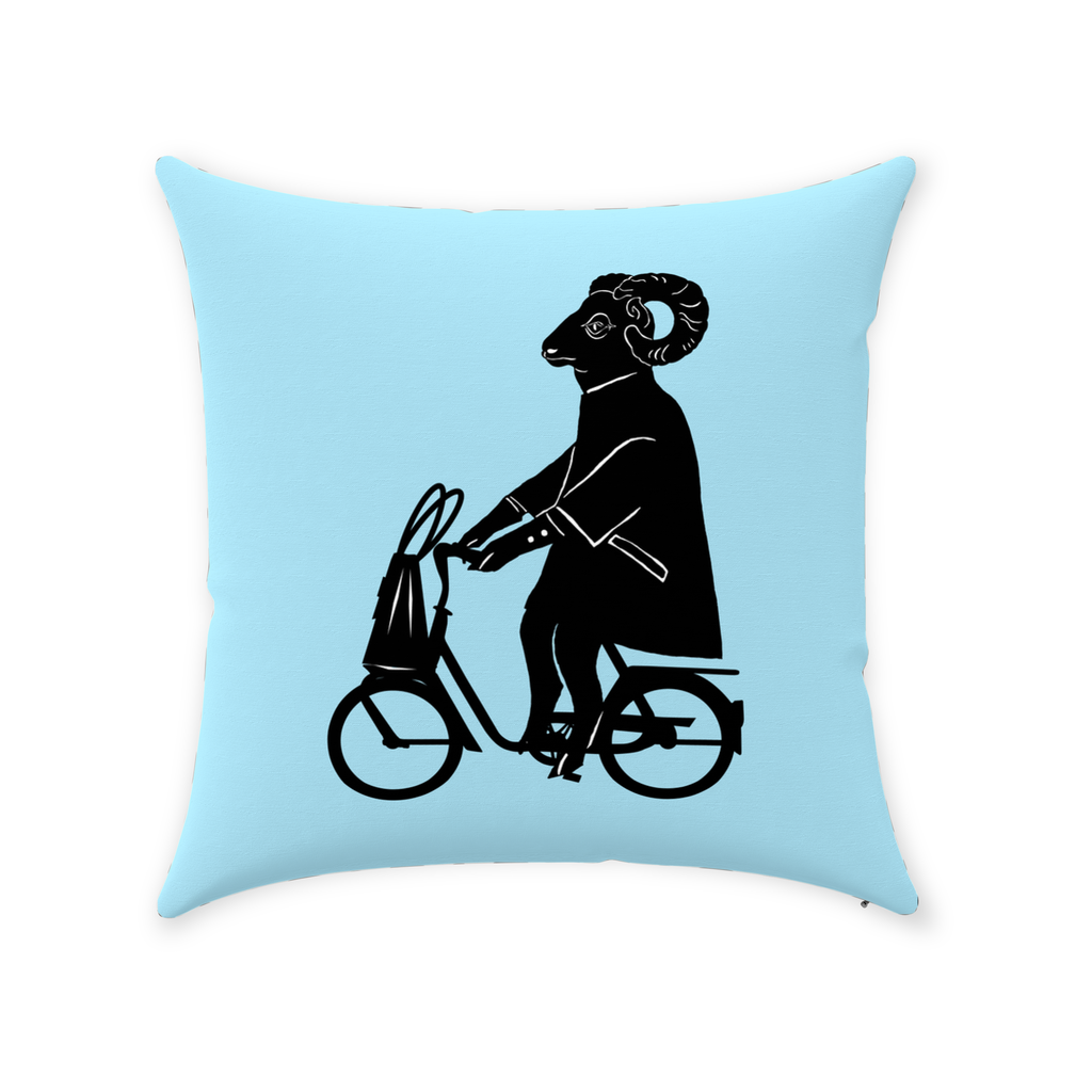 Big Horn Bike Life 14"x14" Throw Pillow