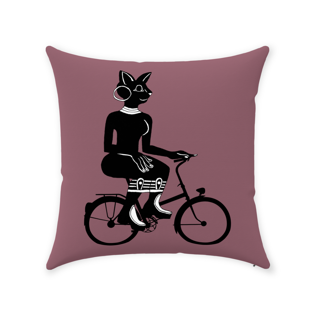 Manga Bast 14"x14" Throw Pillow