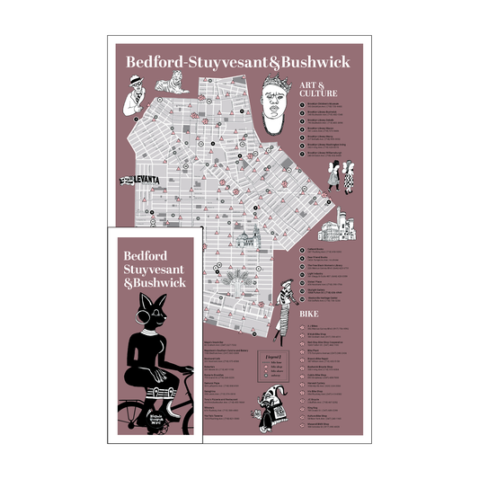 Bedford Stuyvesant & Bushwick Art and Culture Bicycling Map