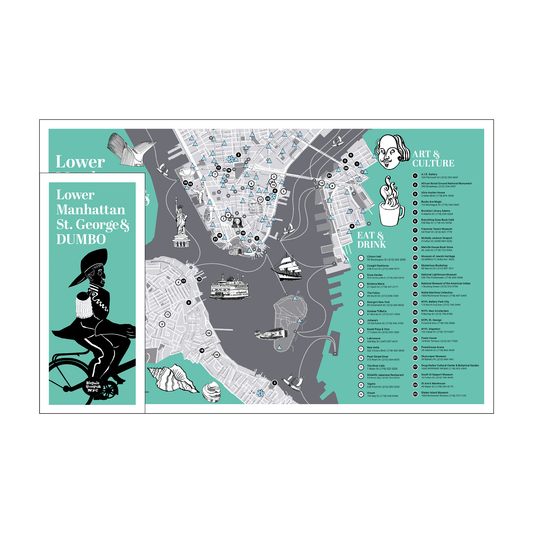 Lower Manhattan, St. George & DUMBO Art and Culture Bicycling Map