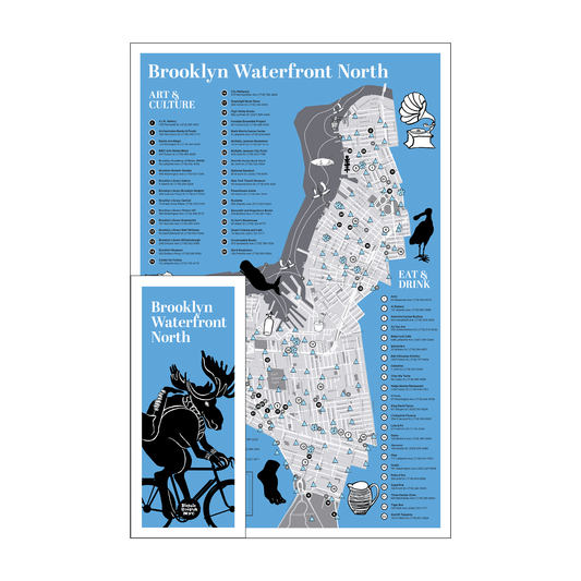 Brooklyn Waterfront North  Art and Culture Bicycling Map