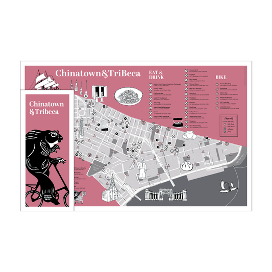 Chinatown & TriBeca Art and Culture Bicycling Map