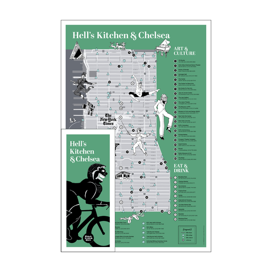 Hell's Kitchen & Chelsea Art and Culture Bicycling Map